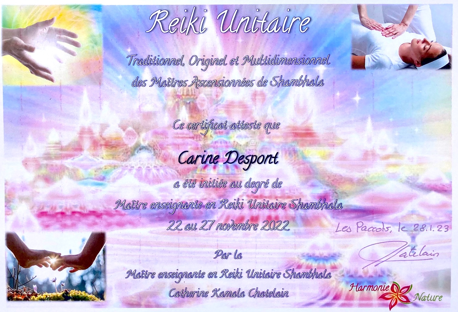 Certificat Carine reiki