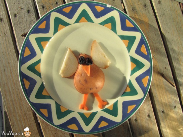 cuisine amusante poire en poule