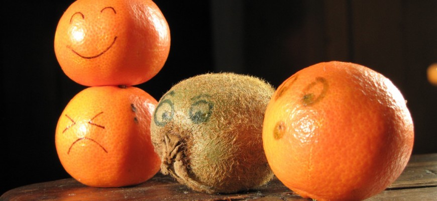 mandarines à visage