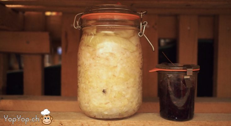 bocaux lacto-fermentation choucroute betterave a la cave